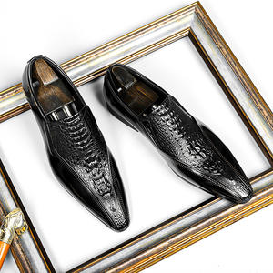 Zapatos de Cuero para Hombre con Punta Cuadrada, de Alta Calidad y Lujo, para Oficina y Carrera, Ligeros, Antideslizantes y Transpirables, 2025 - Product Image 1