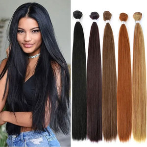 Rebecca Premium Extensions de Cheveux Synthétiques Résistantes à <span class=keywords><strong>la</strong></span> Chaleur, Ombré Blond, Lisses comme des Baguettes, en Paquets - Product Image 4