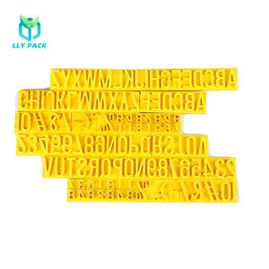 Alfanumérico de goma, troquel, placa de letras, caracteres de impresión de cartón para impresión tipográfica - Product Image 2