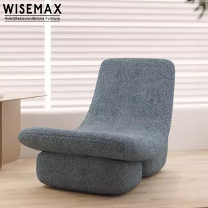 WISEMAX chaise longue moderne inclinable boucle cachemire confort accent loisirs canapé fauteuil chambre salon - Product Image 2