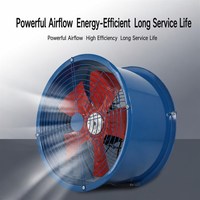 Ventilateur axial cylindrique de type conduit personnalisé, industriel, haute puissance, pour l'évacuation de fumée, anti-explosion, en fer électrique