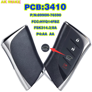 8990h-76590 thông minh gần từ xa chìa khóa xe fccid: hyq14fbz với 8A chip cho Lexus 314.3Mhz 3 + 1 nút Board 3410 - Product Image 2