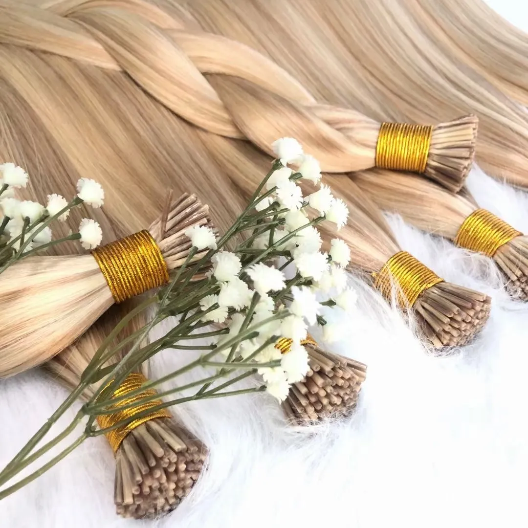 Super mini I tip hair wholesale #613 stick i tip hair extension body wave 10-30 inch i tip remy brazilian hair extension