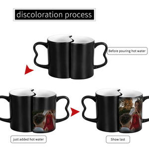 Ý Tưởng Quà Tặng Ngày Lễ Tình Nhân 2023 Cốc Đôi Trống Đổi Màu 11Oz Thăng Hoa Cho Cặp Đôi 2 Trong 1 Bộ Cốc Quà Tặng Ngày Lễ Tình Nhân - Product Image 3