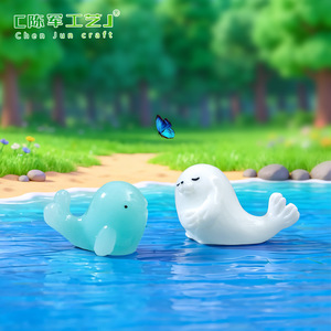 Ornements en résine de petits animaux de dessin animé (Dauphin, Léopard), accessoires cadeaux pour micro-paysages, artisanat de <span class=keywords><strong>chat</strong></span>, de renard et de lapin - Product Image 4