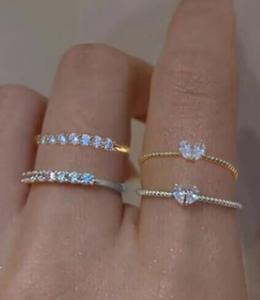 Anillo de Compromiso Clásico de Acero Inoxidable Chapado en Oro Rosa con Zirconia en Forma de Corazón para Mujer, Resistente al Agua, Tendencia 2026 - Product Image 6