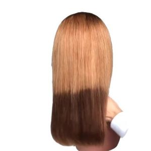 Peluca de Cabello Humano Liso con Encaje Frontal 13*4, <span class=keywords><strong>Corte</strong></span> <span class=keywords><strong>BOB</strong></span>, Opciones Multicolor - Product Image 5