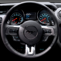 Volant en fibre de carbone Mustang GT / Shelby pour Mustang 2017 avec palettes de changement de vitesse - Kits d'intérieur de voiture élégants