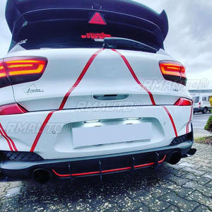 Glossy Black <b>Car</b> Rear Bumper <b>Diffuser</b> Lip Splitters Spoiler Rear Bumper Protector <b>for</b> Hyundai I30N MK3 Hatchback 2017-2019 - Product Image 3