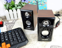 Haut-parleur de bureau USB filaire en bois, très vendu, pour usage domestique, compatible avec ordinateur de bureau, ordinateur portable, lecture audio quotidienne