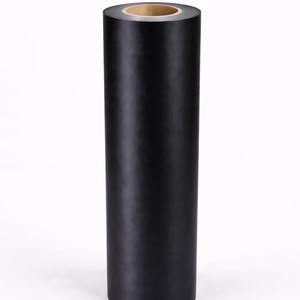 Ready Stock Anti Fingerprint <b>Black</b> PET Decorative <b>Sheet</b> for Furniture Lamination Anti Bacterial GAG Structure Single Side - Product Image 1