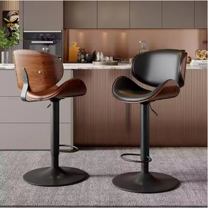 Modern Design Hotel & Restaurant Kitchen Bar Stools Adjustable Height Home Barstool with <b>Swivel</b> for Living Room - Product Image 2