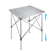 Table pliante tout-terrain réglable en hauteur BRS, en alliage d'aluminium, table pliante portable pour le camping
