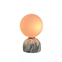 Lampe murale en marbre naturel et travertin, style nordique, mi-siècle, Wabi-sabi, moderne, minimaliste, abat-jour en verre à motif nuageux, LED, ambiance lumineuse
