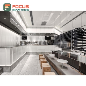 เคาน์เตอร์บริการคาเฟ่ขนาดใหญ่  ผิวลามิเนตไม้  โซนบริการบาริสต้า  เคาน์เตอร์คาเฟ่เชิงพาณิชย์ - Product Image 2