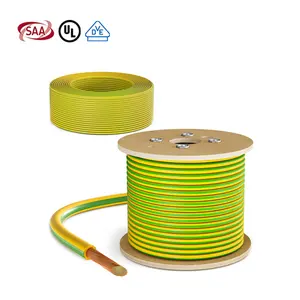 SAA UL VDE 4mm 6mm 10mm 16mm H05V-K H07V-K Green /Yellow Single Core Copper Pvc Insulation Single Core PVC Copper Cable