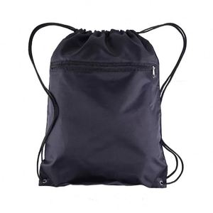 Sac à dos zippé, sac de sport à cordon, sac de sport écologique, cadeau promotionnel, sac de gym, faible MOQ, sac de voyage en polyester à cordon de serrage - Product Image 3