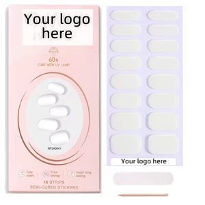 Adesivi per Unghie in Gel di Alta Qualità Personalizzati Logo Lunga Durata Non Tossici Impermeabili Senza Lampada UV Adesivi per Unghie in Gel Vendita all'Ingrosso - Product Image 1