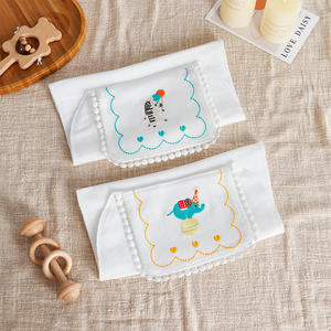만화 아기 올 코튼 아동용 스웨트셔츠 통기성 면사 유치원 여름 자수 투피스 세트 Keaitao - Product Image 1