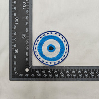 Patchs pour les yeux bleus une broderie de carte Multi Design chapeau yeux fer sur des patchs pour les yeux brodés pour la décoration de sac de vêtements