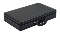 Boîte de rangement pour montres en cuir noir à grande capacité avec 24 emplacements, en fibre de carbone, personnalisée