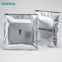 Sac à fermeture éclair en aluminium anti-lumière de qualité supérieure pour le stockage de vêtements, vente en gros, pochette en aluminium haute barrière
