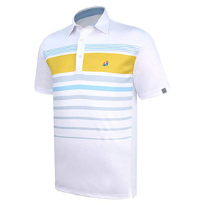 Chemise de golf pour homme, blanche, respirante, grande taille, design uni - Tissu en polyester/coton polaire de haute qualité, col en V, manches courtes, séchage rapide - Product Image 2
