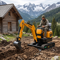 Mini-excavatrice compacte sur chenilles pour la rénovation des vergers, optimisant les coûts de main-d'œuvre sur site et répondant aux besoins de terrassement.
