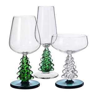 240ml personnalisé en gros <span class=keywords><strong>mariage</strong></span> coloré arbre de Noël tige flûte verres créatif verre à champagne - Product Image 2