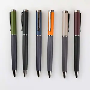 Nieuw 2023 Luxe Metalen Pen Met Gegraveerde Logo Geeffully Marketing Briefpapier Morandi Pen