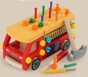 Juego de Herramientas de <span class=keywords><strong>Carpintero</strong></span>, Llave Inglesa Pequeña, Destornillador, Maletín de Madera, Combinación y Ensamblaje, Juguetes de Herramientas para Niños y Niñas - Product Image 4