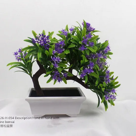 日本の盆栽タイプ人工松の木人工盆栽ガーデンホームデコ用