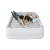 Lit gonflable de grande hauteur en mousse à mémoire de forme Queen Matelas gonflable en PVC souple et durable de luxe avec pompe intégrée pour l'utilisation du lit de la chambre d'hôtel