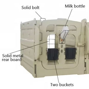 Maison de bétail de stalle de huche de veau de groupe de ferme laitière-stylo de veau avec le biberon - Product Image 1
