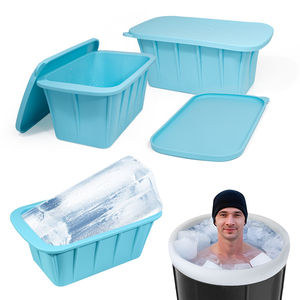 Tùy Chỉnh Cao Cấp Dễ Dàng Phát Hành Tái Sử Dụng Gia Cố Tắm Nước Đá Thêm Lớn Ice Cube Khuôn Silicone Ice Block Khuôn - Product Image 1