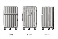 Valise trolley rigide ultra-légère de 20 pouces à grande capacité extensible avec roulettes pivotantes à 360 degrés et serrure TSA pour le voyage
