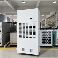 Déshumidificateur industriel commercial 240L/D, machine de déshumidification d'air à haute capacité, sur pied, pour entrepôt, sous-sol