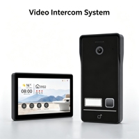 Système d'interphone vidéo IP personnalisé pour villa, contrôle d'accès multi-appartements avec carte NFC/IC, écran tactile 2K, alimentation PoE