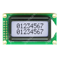 Écran LCD STN personnalisé de haute qualité MJ0802, 1,5 pouce, rétroéclairage LED, montage SMD, résolution 8*2, monochrome, marque MAIJING, 300 cd/m