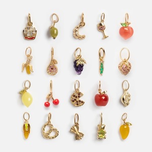 Verano nueva moda DIY fresa cereza colgante 14K Color cobre plateado mujer diario fruta serie joyería para niños - Product Image 1