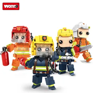 WOMA TOYS C0661 Firefigther Assembly Building Block Mini Tijolo Figura Bombeiro Set Brinquedos Figura de Ação