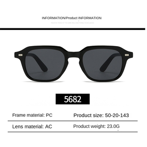 Vente chaude OEM Lunettes de <span class=keywords><strong>soleil</strong></span> carrées et rondes en plastique UV400 pour hommes et femmes, fabricant de lunettes de <span class=keywords><strong>soleil</strong></span> - Product Image 5