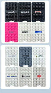Étui à ventouse personnalisé avec logo, porte-cartes de crédit en silicone et portefeuille pour téléphone, livraison gratuite, support de téléphone - Product Image 3