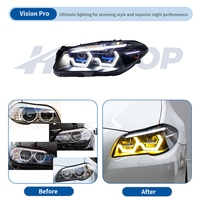 Phares HETOP F10 2011-2017 Série 5, double couleur, personnalisation spéciale, style RGB, LED DRL avant uniques, Plug and Play pour BMW