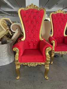 Silla de Trono Dorada para Bodas y Banquetes, Estilo Rey y Reina, Precio de Fábrica - Product Image 2