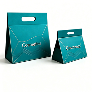 OEM Wholesale Custom Logo Size Luxury Cosmetic <b>Box</b> Embossed Recyclable Rigid Cardboard Gift Packaging Folding <b>Box</b> with Handle - Product Image 1