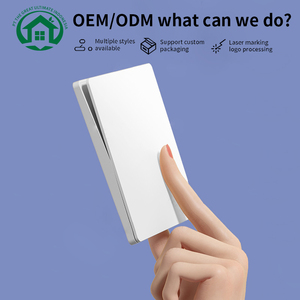 Interrupteur double blanc Pano.V SNI avec 2 prises, 86mm*86mm, conçu pour s'adapter aux cadres standard universels, alliant fonctionnalité - Product Image 2