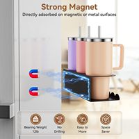 Support magnétique pour gobelet Stanley pour réfrigérateur, support pour bouteille d'eau pour Stanley 30 et 40 oz et organisateur de gobelets pour la cuisine
