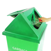 Poubelle Rectangulaire Simple Look Classy Poubelles en fibre de verre Vert Poubelle Maison FRP Poubelle de recyclage