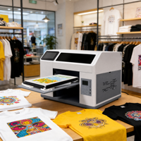 Imprimante DTG en libre-service pour t-shirts, avec fonction de numérisation pour l'impression d'images, pour magasins de vêtements et centres commerciaux, compatible avec la mise en place d'un système de paiement